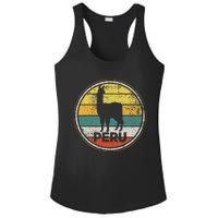 Peru Vicuna Peruvian Retro Vintage Ladies PosiCharge Competitor Racerback Tank