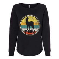 Peru Vicuna Peruvian Retro Vintage Womens California Wash Sweatshirt