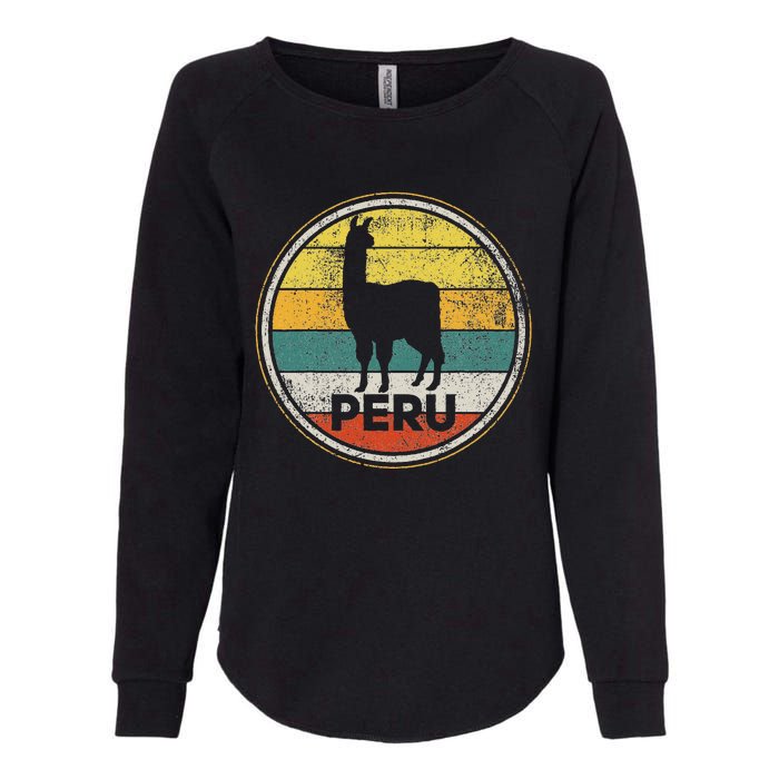 Peru Vicuna Peruvian Retro Vintage Womens California Wash Sweatshirt