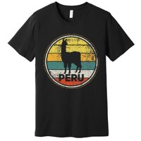 Peru Vicuna Peruvian Retro Vintage Premium T-Shirt