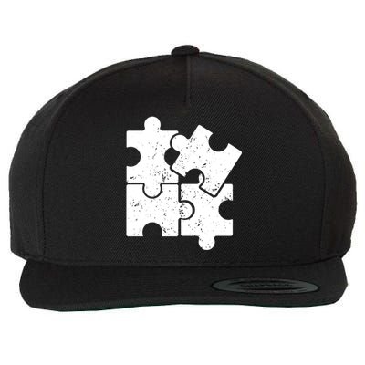 Puzzle Vintage Puzzles Pieces Gift Wool Snapback Cap