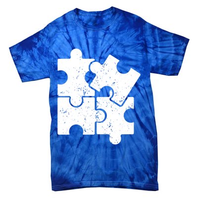 Puzzle Vintage Puzzles Pieces Gift Tie-Dye T-Shirt