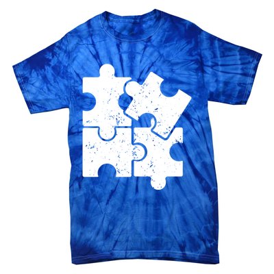 Puzzle Vintage Puzzles Pieces Gift Tie-Dye T-Shirt