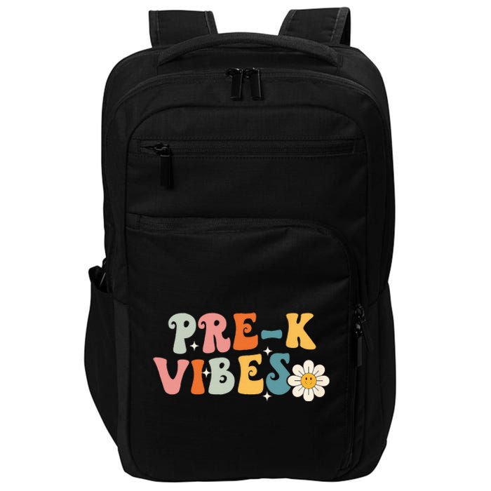 PreK Vibes Pre Kindergarten Team Retro 1st Day Of School Impact Tech Backpack