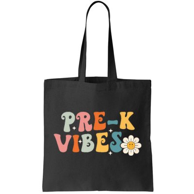 PreK Vibes Pre Kindergarten Team Retro 1st Day Of School Tote Bag