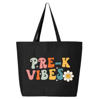 PreK Vibes Pre Kindergarten Team Retro 1st Day Of School 25L Jumbo Tote