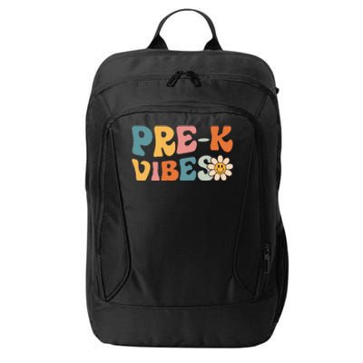 Pre-K Vibes - Pre Kindergarten Team Retro 1st Day of School City Backpack