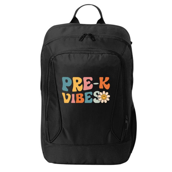 Pre-K Vibes - Pre Kindergarten Team Retro 1st Day of School City Backpack