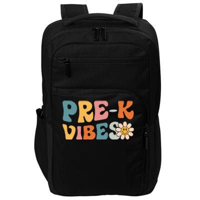 Pre-K Vibes - Pre Kindergarten Team Retro 1st Day of School Impact Tech Backpack