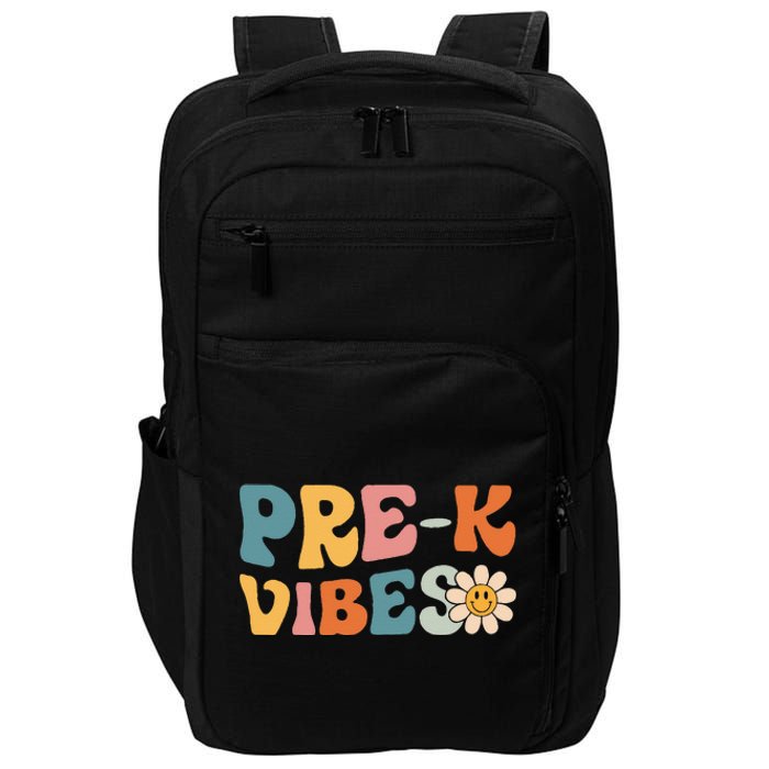 Pre-K Vibes - Pre Kindergarten Team Retro 1st Day of School Impact Tech Backpack