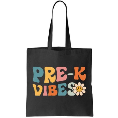 Pre-K Vibes - Pre Kindergarten Team Retro 1st Day of School Tote Bag