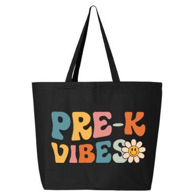 Pre-K Vibes - Pre Kindergarten Team Retro 1st Day of School 25L Jumbo Tote