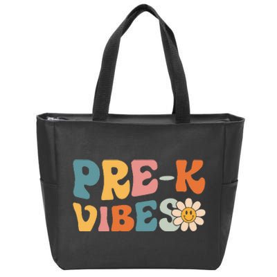 Pre-K Vibes - Pre Kindergarten Team Retro 1st Day of School Zip Tote Bag