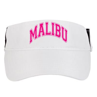 Preppy Varsity Pink Malibu CA California Font Adult Drive Performance Visor
