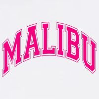 Preppy Varsity Pink Malibu CA California Font 11oz C Handle Ceramic Mug