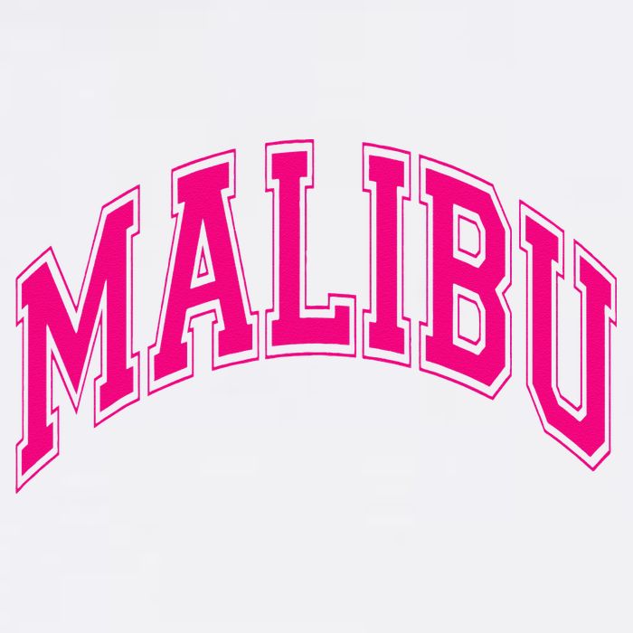 Preppy Varsity Pink Malibu CA California Font 11oz C Handle Ceramic Mug