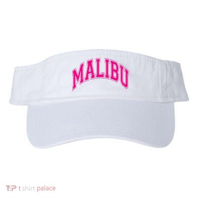 Preppy Varsity Pink Malibu CA California Font Visor