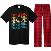 Pickleball,Retro Vintage Pickleball Silhouette, Pickleball Pajama Set