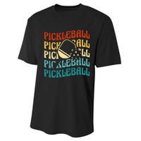 Pickleball,Retro Vintage Pickleball Silhouette, Pickleball Performance Sprint T-Shirt