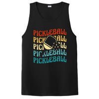 Pickleball,Retro Vintage Pickleball Silhouette, Pickleball PosiCharge Competitor Tank