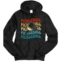 Pickleball,Retro Vintage Pickleball Silhouette, Pickleball Tie Dye Hoodie