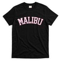 Preppy Varsity Pink Malibu California T-Shirt