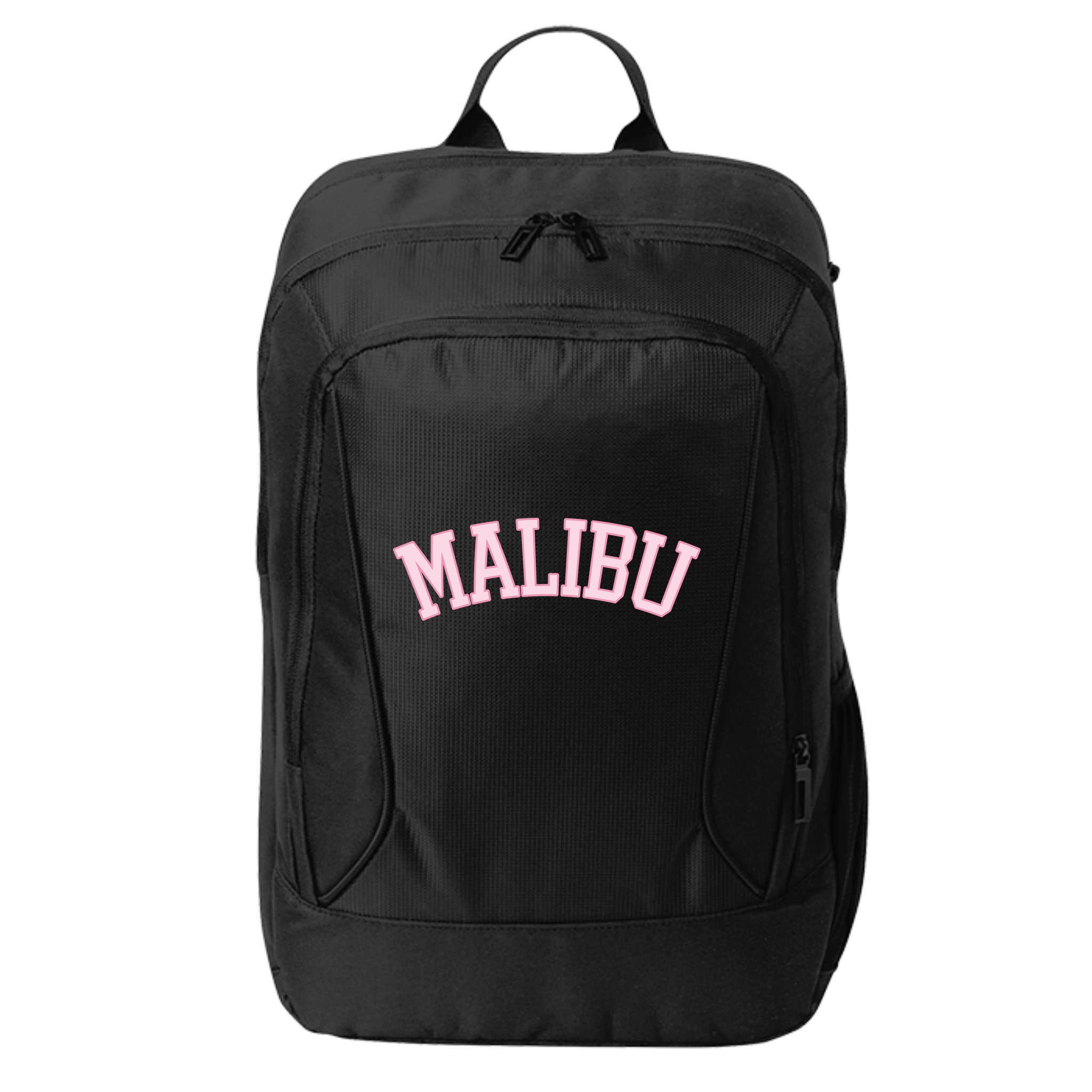 Preppy Varsity Pink Malibu California City Backpack