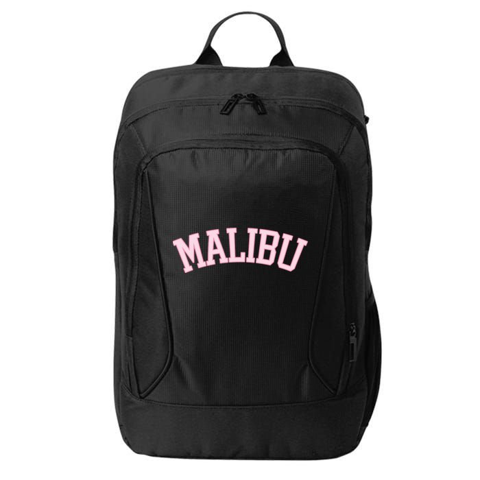 Preppy Varsity Pink Malibu California City Backpack