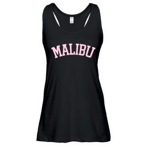 Preppy Varsity Pink Malibu California Ladies Essential Flowy Tank