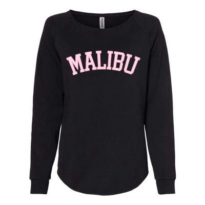 Preppy Varsity Pink Malibu California Womens California Wash Sweatshirt