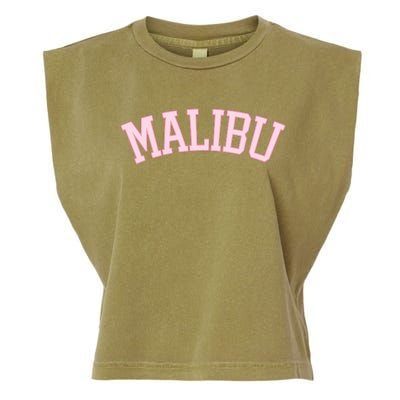 Preppy Varsity Pink Malibu California Garment-Dyed Women's Muscle Tee