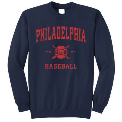 Philadelphia Vintage Philly Baseball Throwback Retro Design Tall Sweatshirt