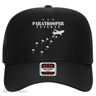 Paratrooper Veteran High Crown Mesh Back Trucker Hat