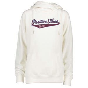 Positive Vibes Womens Funnel Neck Pullover Hood