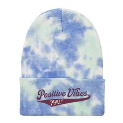 Positive Vibes Tie Dye 12in Knit Beanie