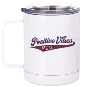 Positive Vibes 12 oz Stainless Steel Tumbler Cup