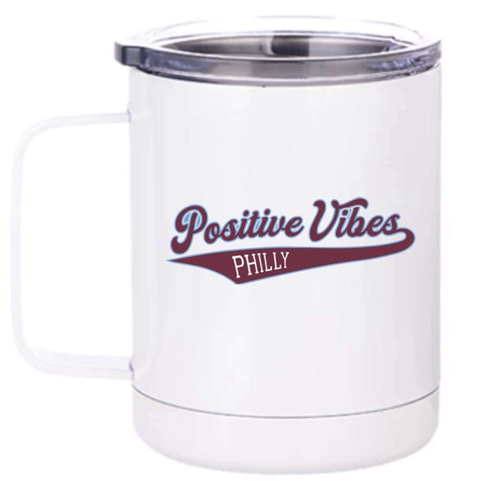 Positive Vibes 12 oz Stainless Steel Tumbler Cup