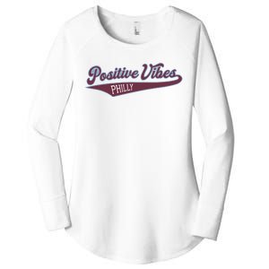 Positive Vibes Women's Perfect Tri Tunic Long Sleeve Shirt