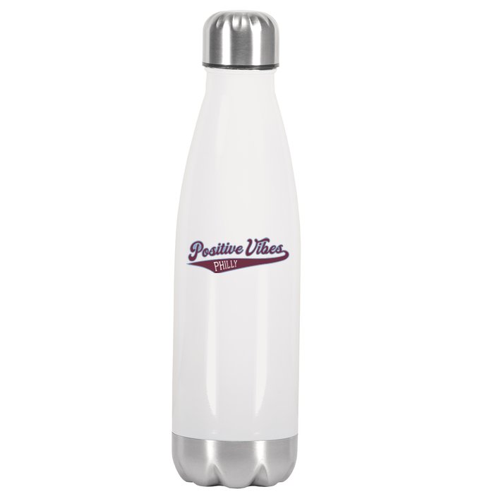 Positive Vibes Stainless Steel Insulated Water Bottle