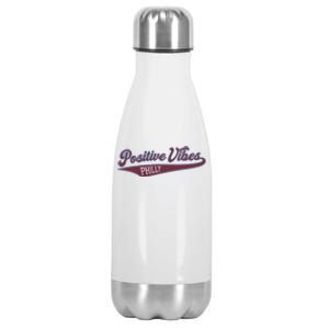 Positive Vibes Stainless Steel Insulated Water Bottle