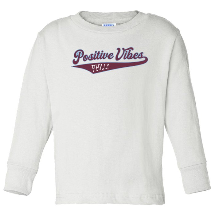 Positive Vibes Toddler Long Sleeve Shirt