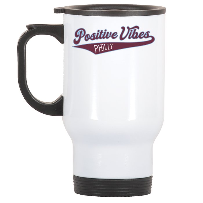 Positive Vibes Stainless Steel Travel Mug