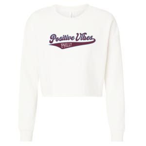 Positive Vibes Cropped Pullover Crew