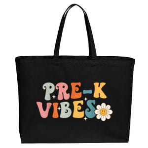 PreK Vibes Pre Kindergarten Team Retro 1st Day Of School Cotton Canvas Jumbo Tote