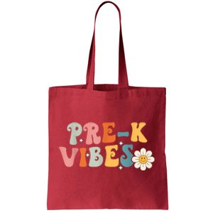 PreK Vibes Pre Kindergarten Team Retro 1st Day Of School Tote Bag