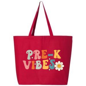 PreK Vibes Pre Kindergarten Team Retro 1st Day Of School 25L Jumbo Tote