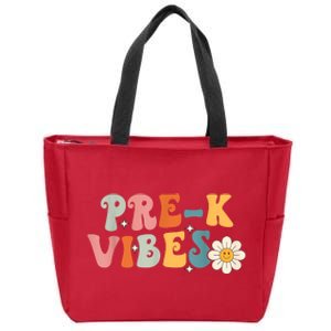 PreK Vibes Pre Kindergarten Team Retro 1st Day Of School Zip Tote Bag