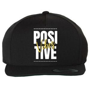 Positive Vibes Wool Snapback Cap