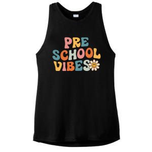 Preschool Vibes Preschool Team Retro 1st Day Of School Ladies PosiCharge Tri-Blend Wicking Tank