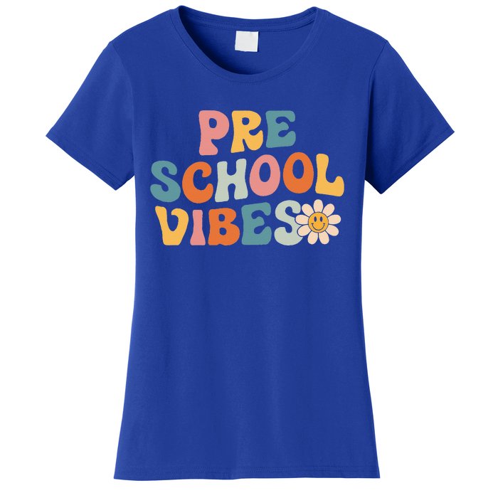 Preschool Vibes Preschool Team Retro 1st Day Of School Women's T-Shirt